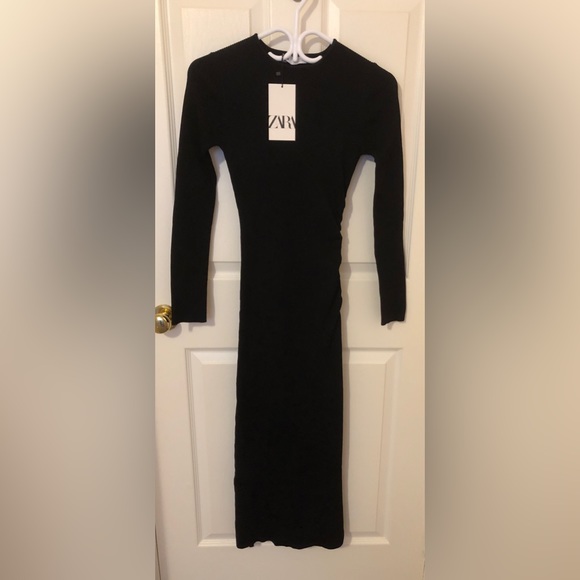 Sold Zara Ribbed Knit Dress NWT - Picture 3 of 8